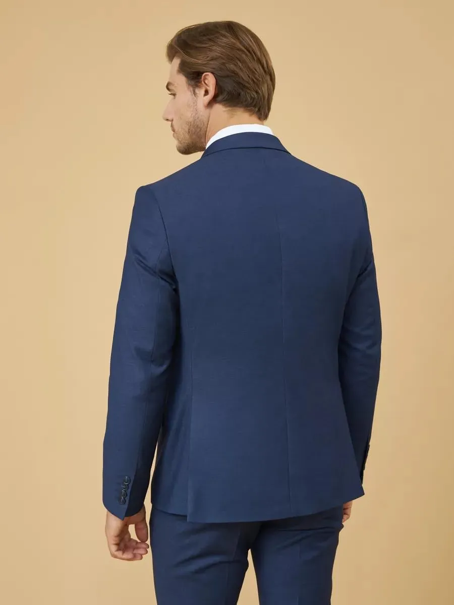 2 Piece Suit Men Classic Fit Men's Suit for Wedding Prom Events 2 Button Solid Notch Lapel Lightweight