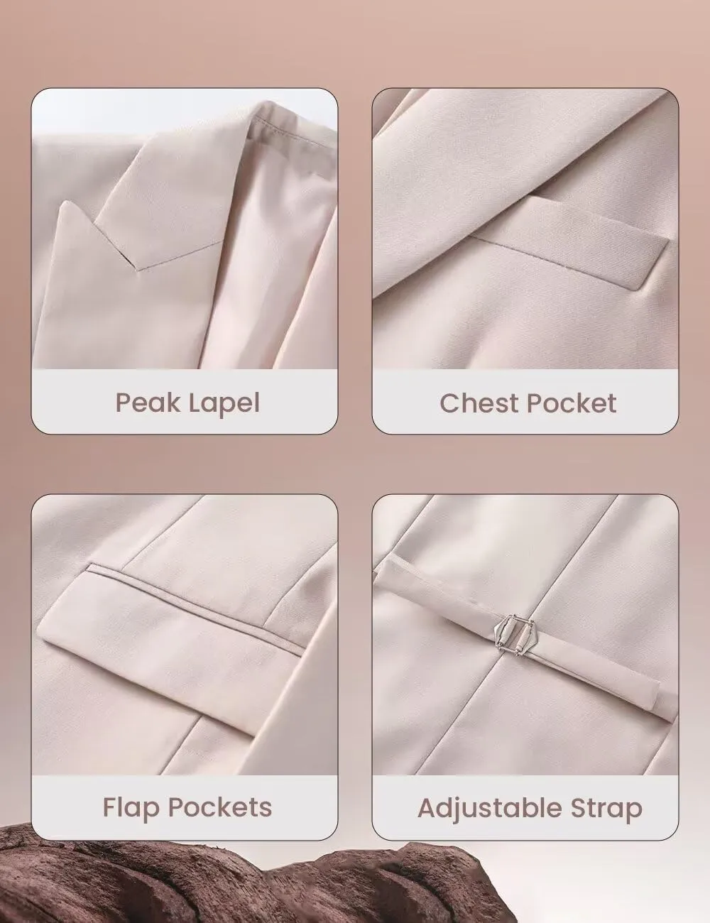 3 Piece Suits for Men Slim Fit Double Breasted Men's Suits Business Wedding Prom Groomsmen Formal Dress Blazer Vest Pants Set