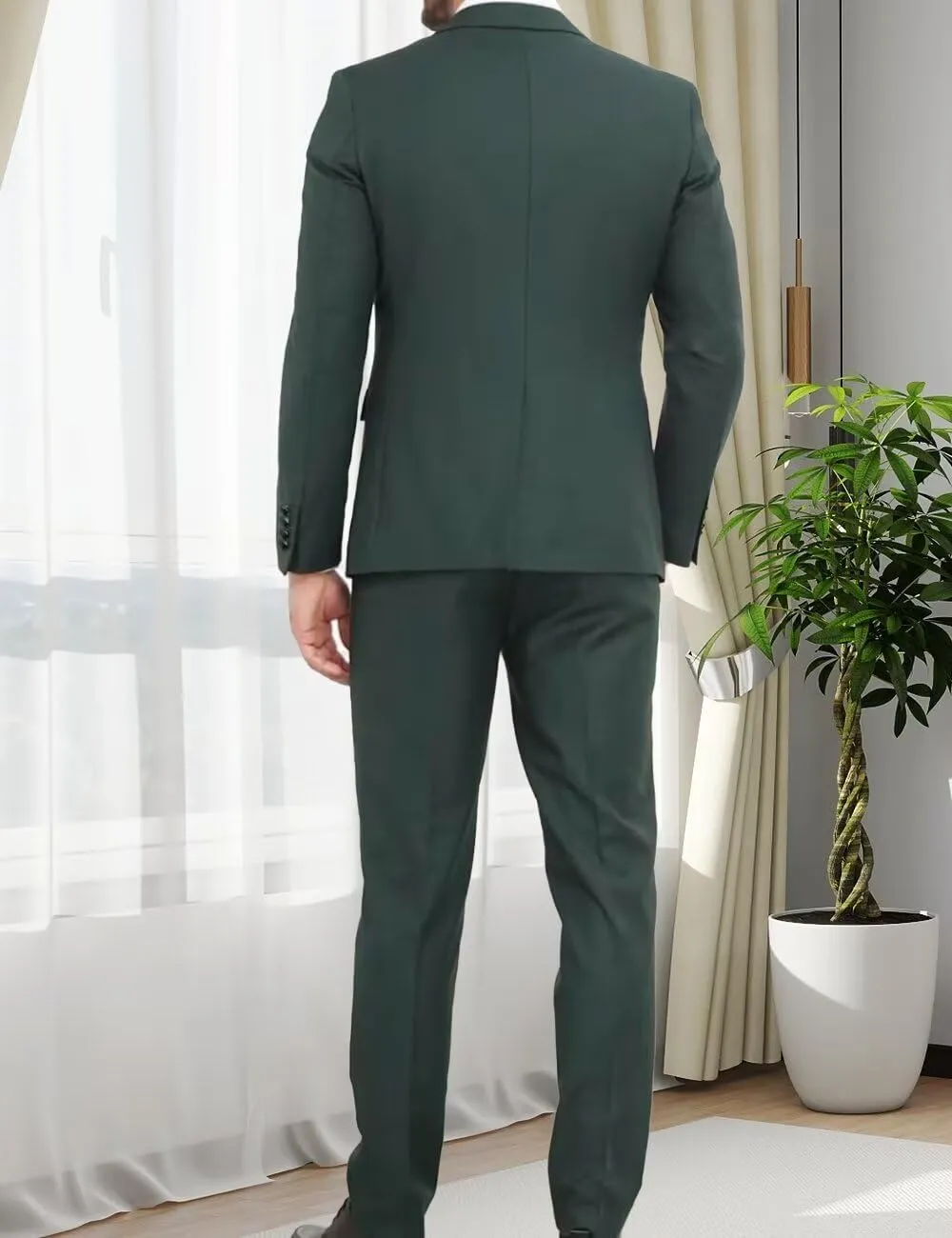 3 Piece Suits for Men Slim Fit Double Breasted Men's Suits Business Wedding Prom Groomsmen Formal Dress Blazer Vest Pants Set