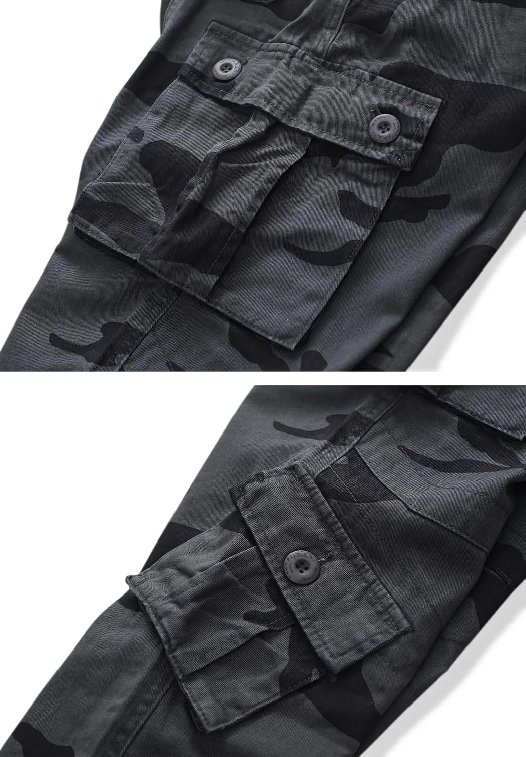 AKARMY Men's Casual Relaxed Fit Cargo Pants with Pockets, Outdoor Camo Cotton Work Pants for Men(No Belt)