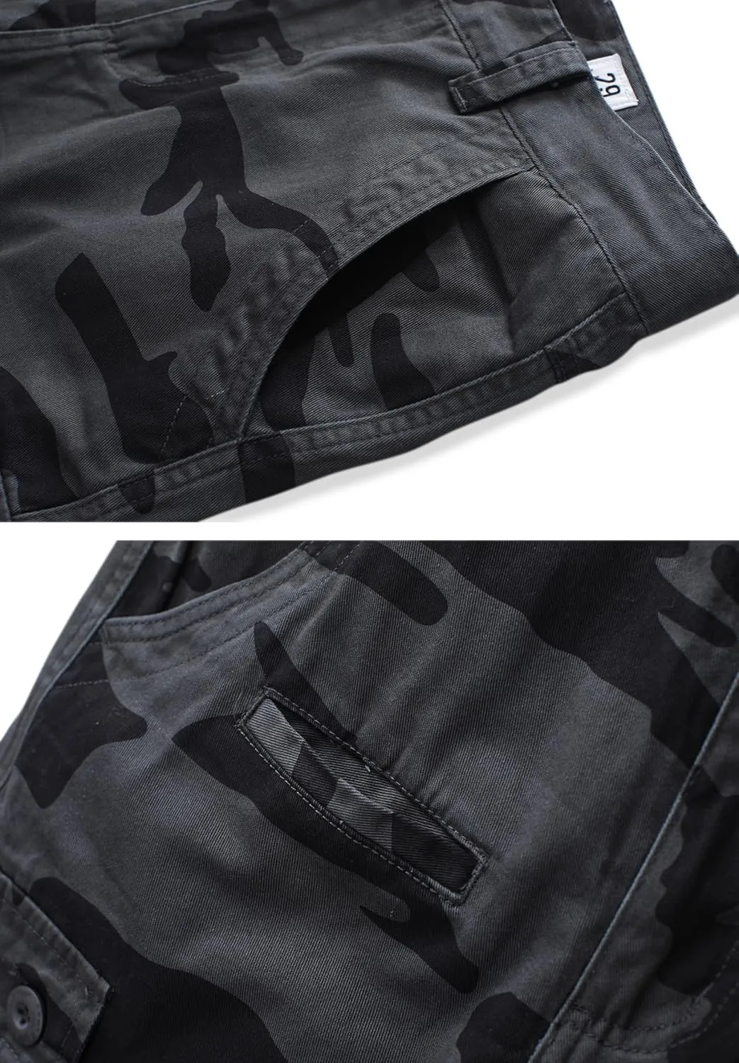 AKARMY Men's Casual Relaxed Fit Cargo Pants with Pockets, Outdoor Camo Cotton Work Pants for Men(No Belt)
