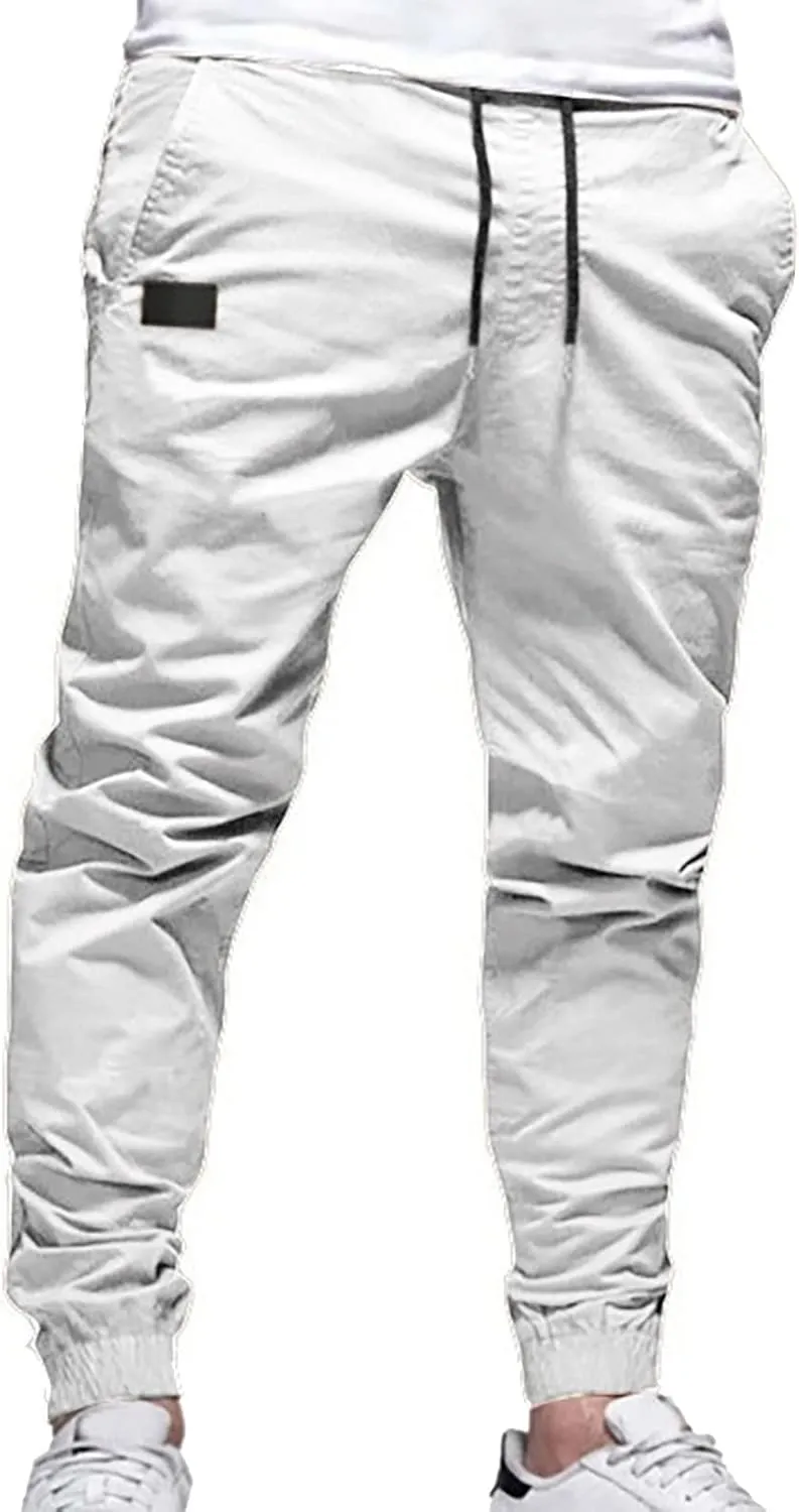 Big and Tall Cargo Pants for Men Sweatpants for Men Cargo Straight Leg Sweatpants Stretch Elastic Waist Sports Jogger