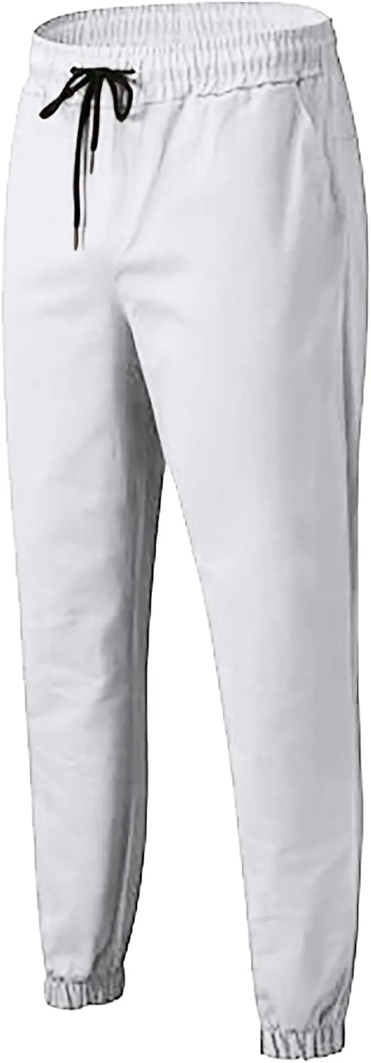Big and Tall Cargo Pants for Men Sweatpants for Men Cargo Straight Leg Sweatpants Stretch Elastic Waist Sports Jogger