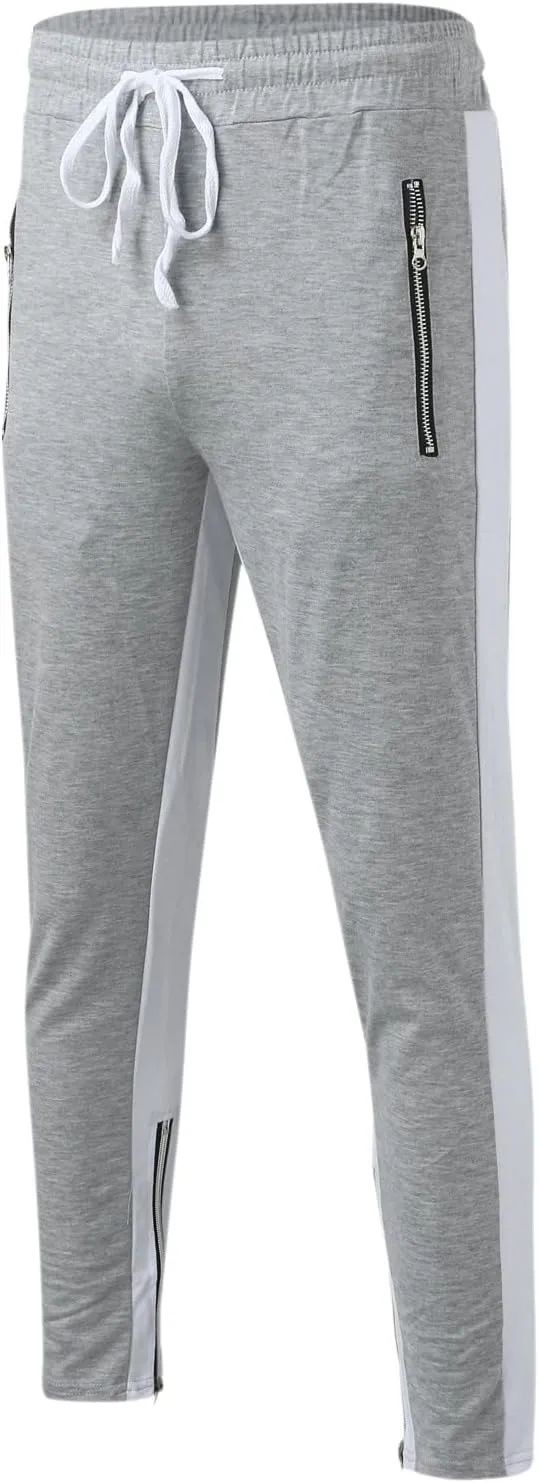 Big and Tall Sweatpants for Men Cargo Sweatpants Stretch Elastic Waist Baggy Workout Jogger Pants Drawstring Straight
