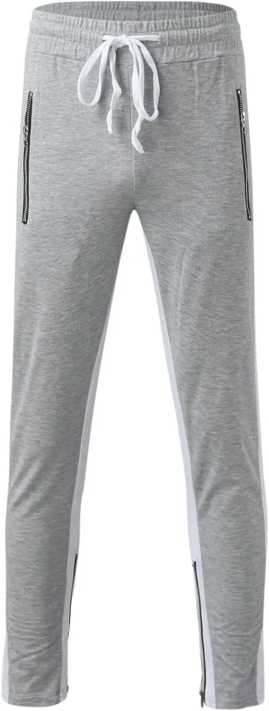 Big and Tall Sweatpants for Men Cargo Sweatpants Stretch Elastic Waist Baggy Workout Jogger Pants Drawstring Straight