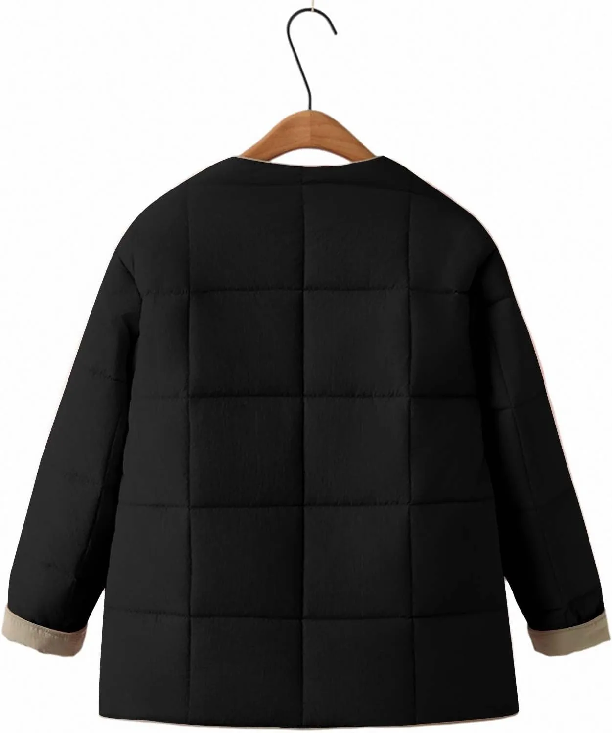 Borniu Fall Winter Jackets for Women 2024 Warm Quilted Jackets Lightweight Casual Puffer Jacket Down Coat Outerwear