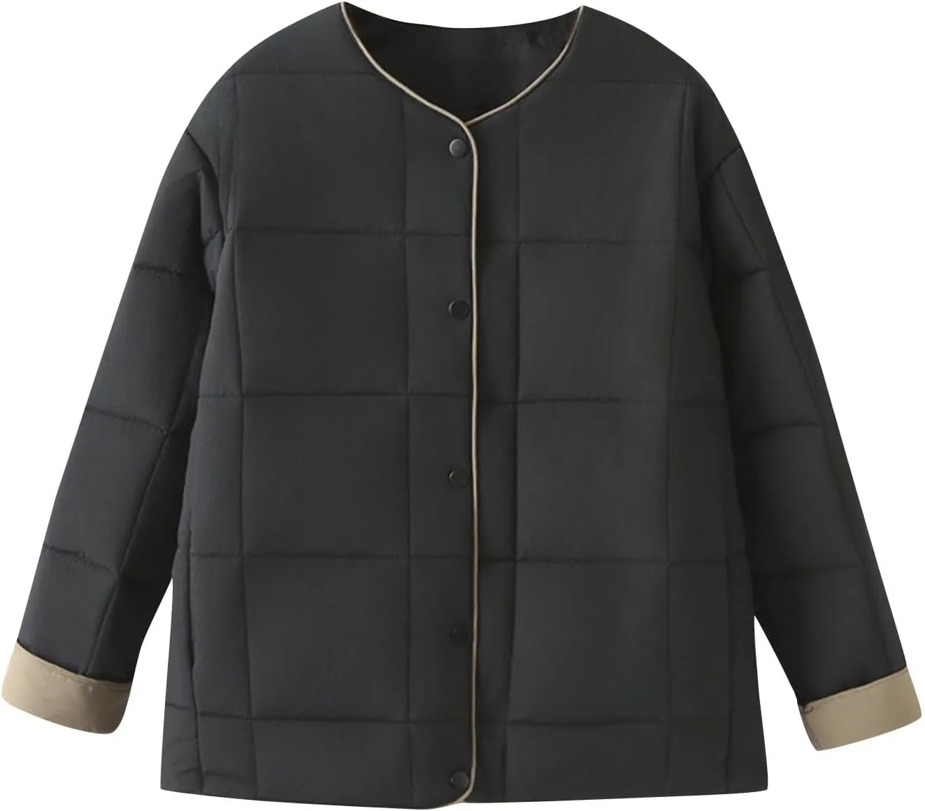 Borniu Fall Winter Jackets for Women 2024 Warm Quilted Jackets Lightweight Casual Puffer Jacket Down Coat Outerwear