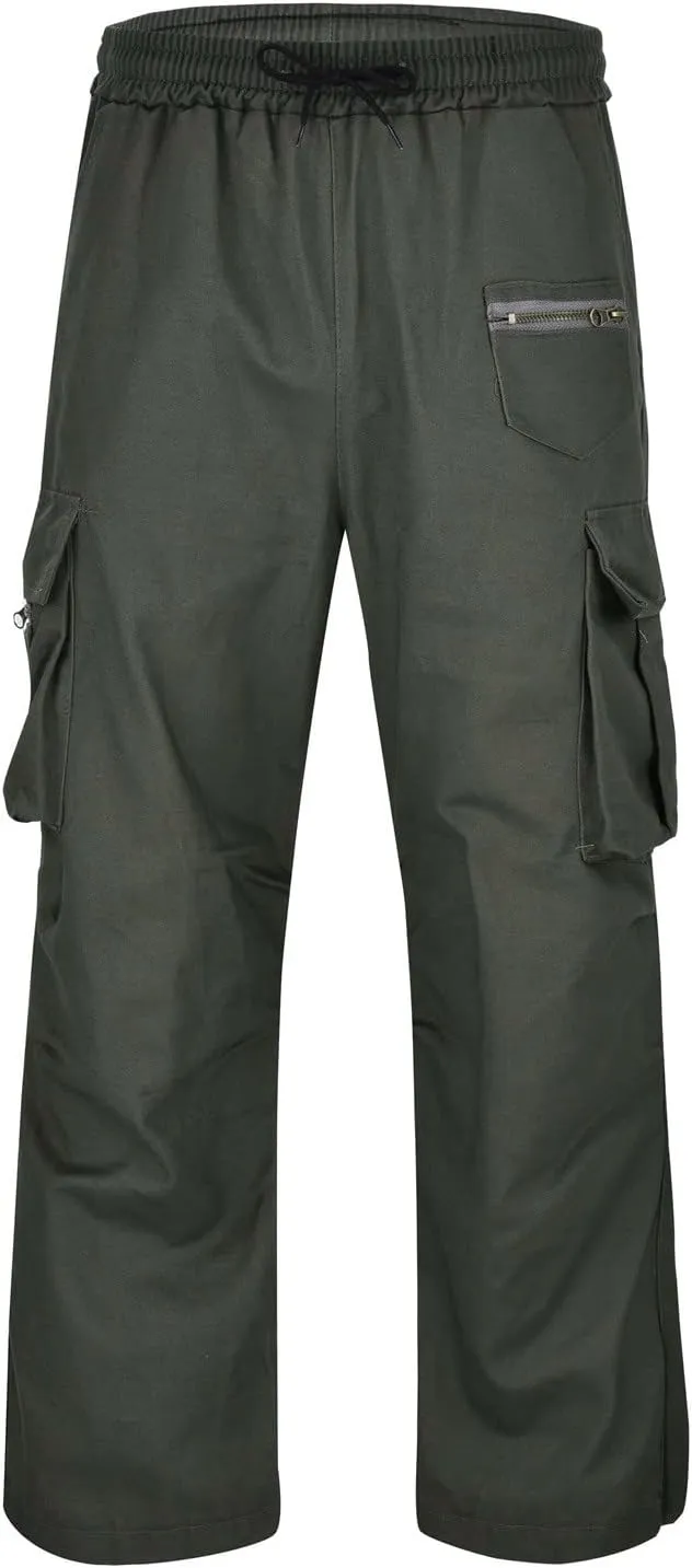 Cargo Pants for Men Baggy Men's Workout Athletic Sweatpants Gym with Pockets Stretch Jogger Pants Mens Cargo Sweatpants