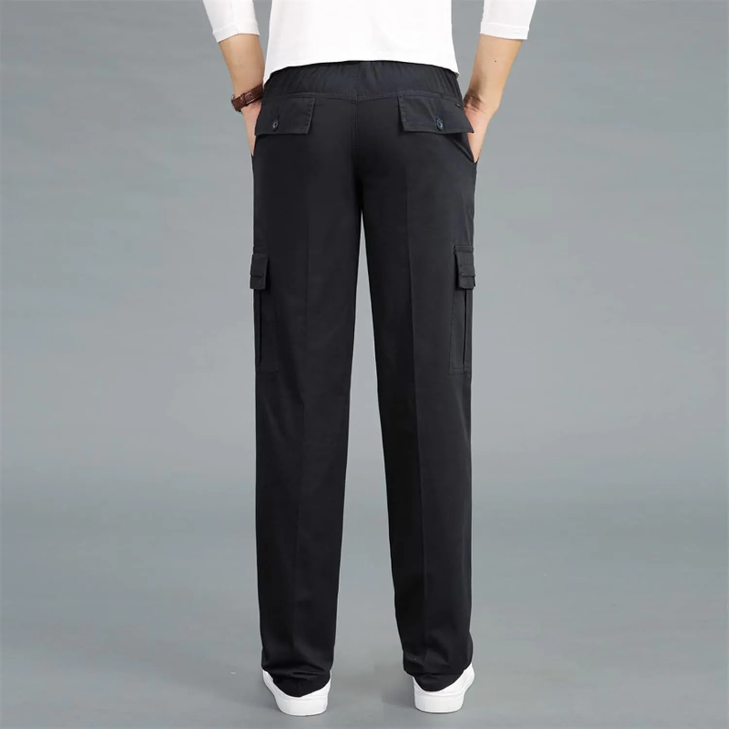 Cargo Pants for Men Men's Relaxed-Fit Stretch Cargo Pants Multi Pocket Military Camo Combat Work Pants Work Trousers