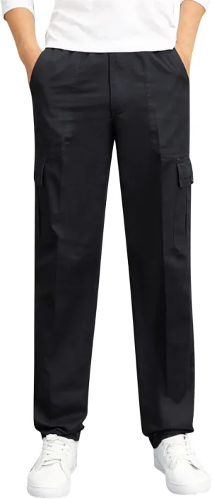 Cargo Pants for Men Men's Relaxed-Fit Stretch Cargo Pants Multi Pocket Military Camo Combat Work Pants Work Trousers