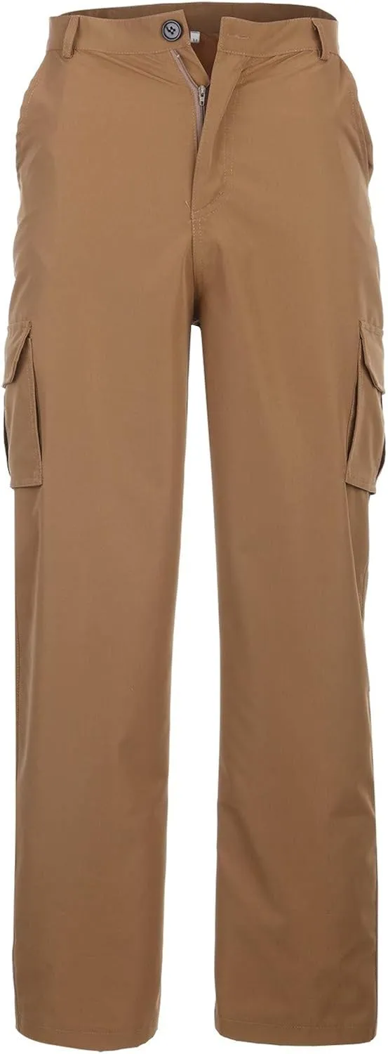 Cargo Pants for Men Relaxed Fit Athletic Gym Workout Pants Solid Color Straight Pants Cotton Legging Pants Sweatpants
