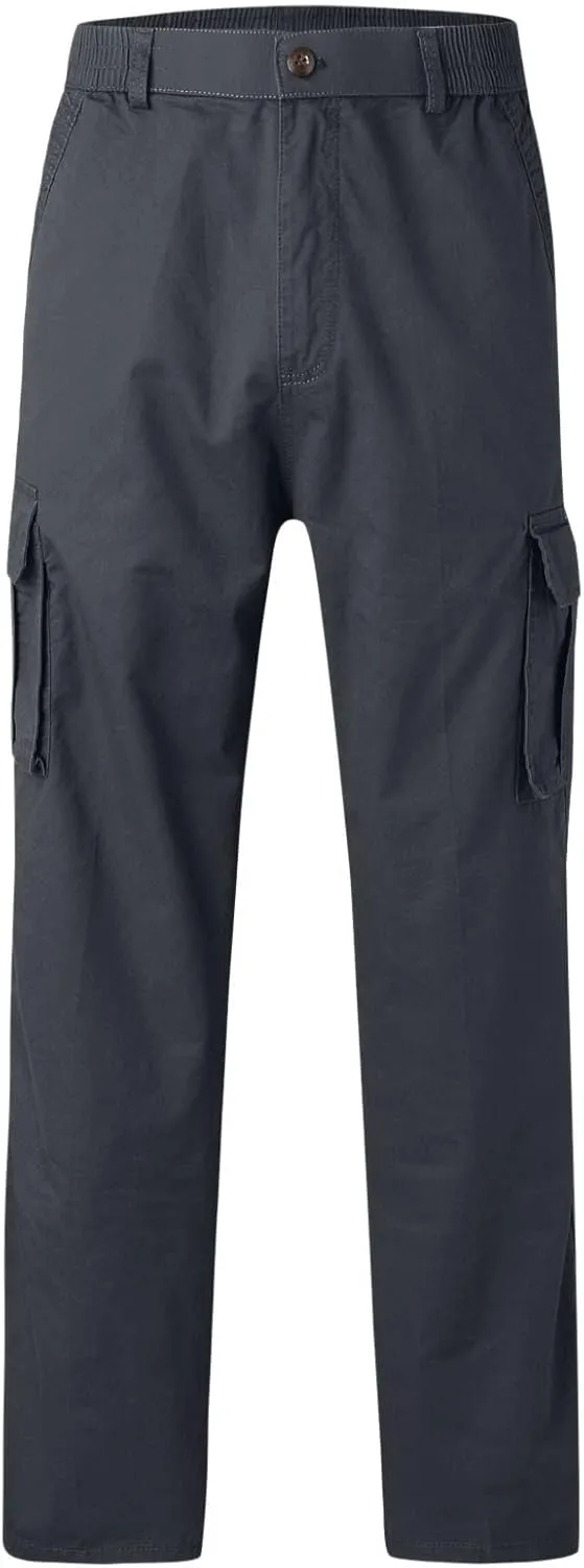 Cargo Pants for Men Relaxed Fit Joggers Solid Corduroy Multi Pockets Straight Work Pants High Street Mens Sweatpants