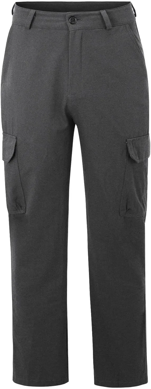 Cargo Pants for Men Relaxed Fit Mens Cargo Pants Stretch Elastic Waist Athletic Workout Jogger Drawstring Sport Pants
