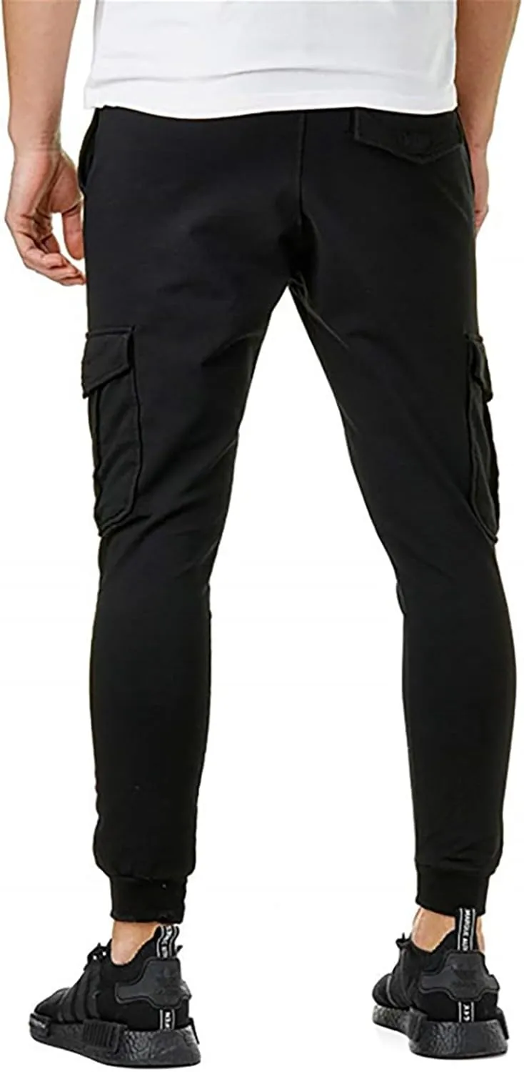 Cargo Pants for Men Wide Leg Multi Pockets Mens Pants Classic Cotton Casual Work Hiking Relaxed Fit Pants