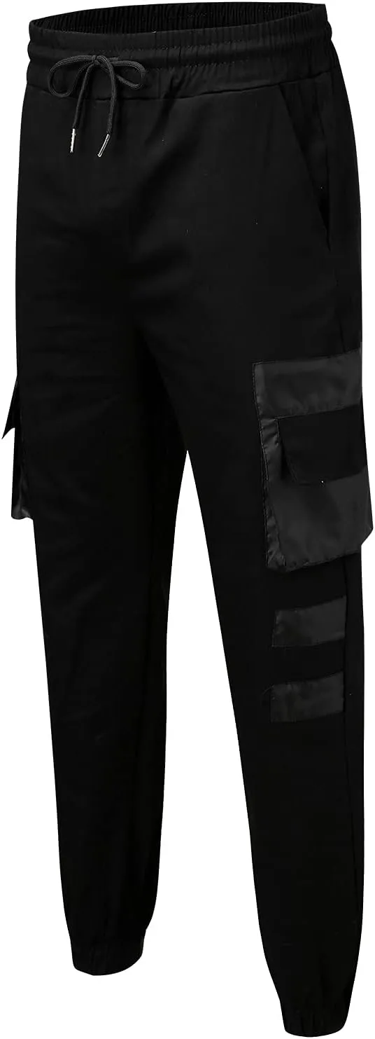 Cargo Sweatpants for Men Mens Lounge Pants Pants with Elastic Drawstring Waist Men's Jogger Pants Baggy Goth Techwear