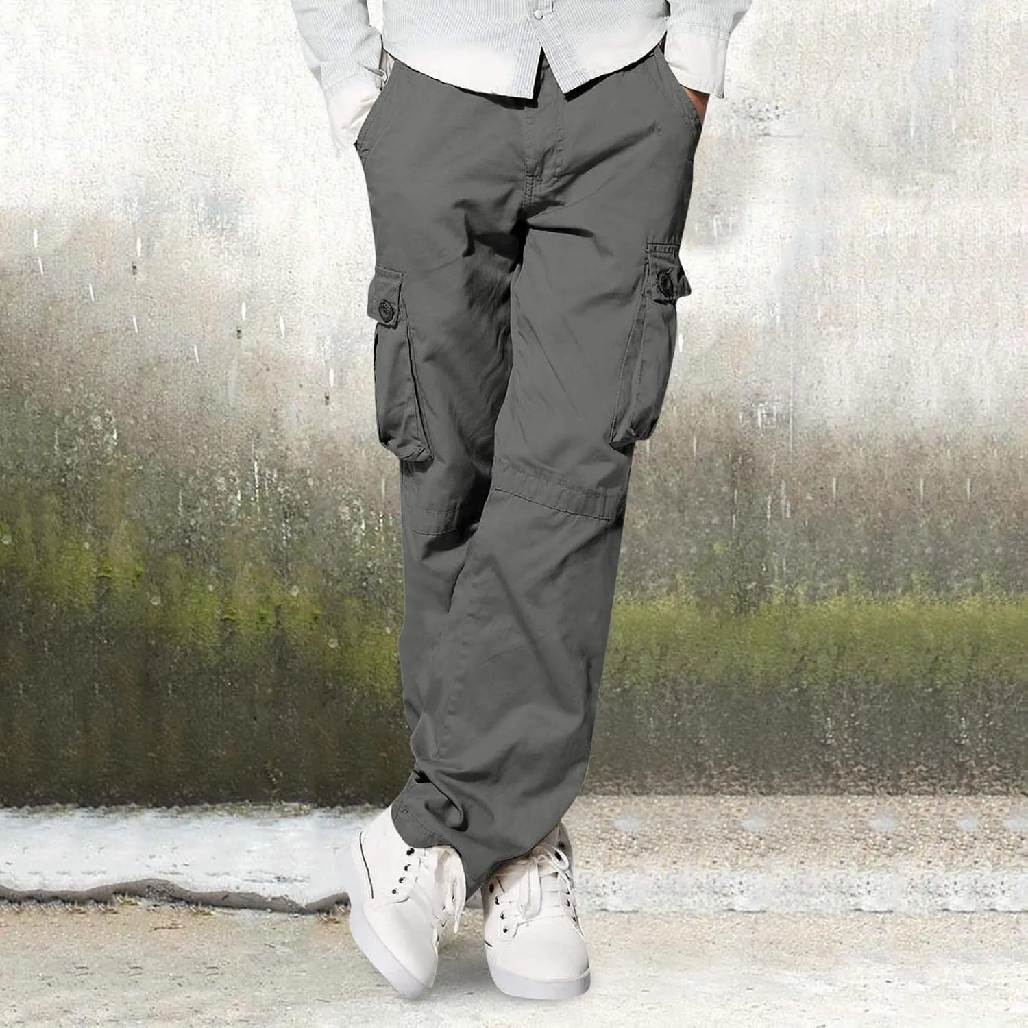 Cargo Sweatpants for Men Mens Lounge Pants Pants Work Pants Loose Fit Lightweight Workwear Casual Cargo Pull On Pants
