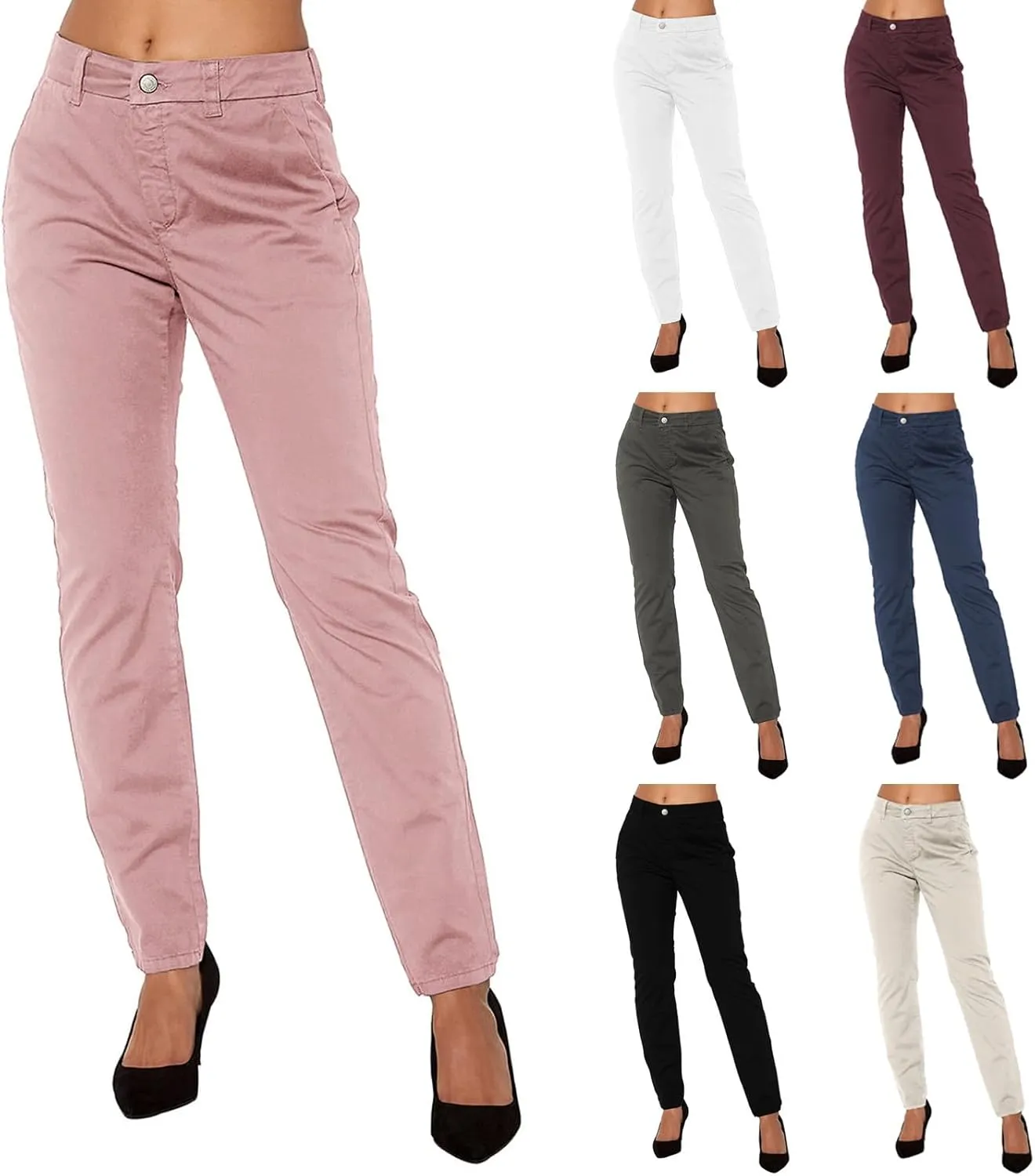 Casual Pants for Women Trendy Business Casual Work Pants Straight Leg Pants Comfort Dress Pants Trousers with Pockets