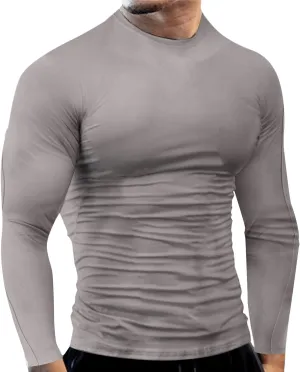 Compression Shirts for Men Fitness Sports Quick Dry Long Sleeve Sweat Shirt Bodybuilding Gym Workout Athletic Tops