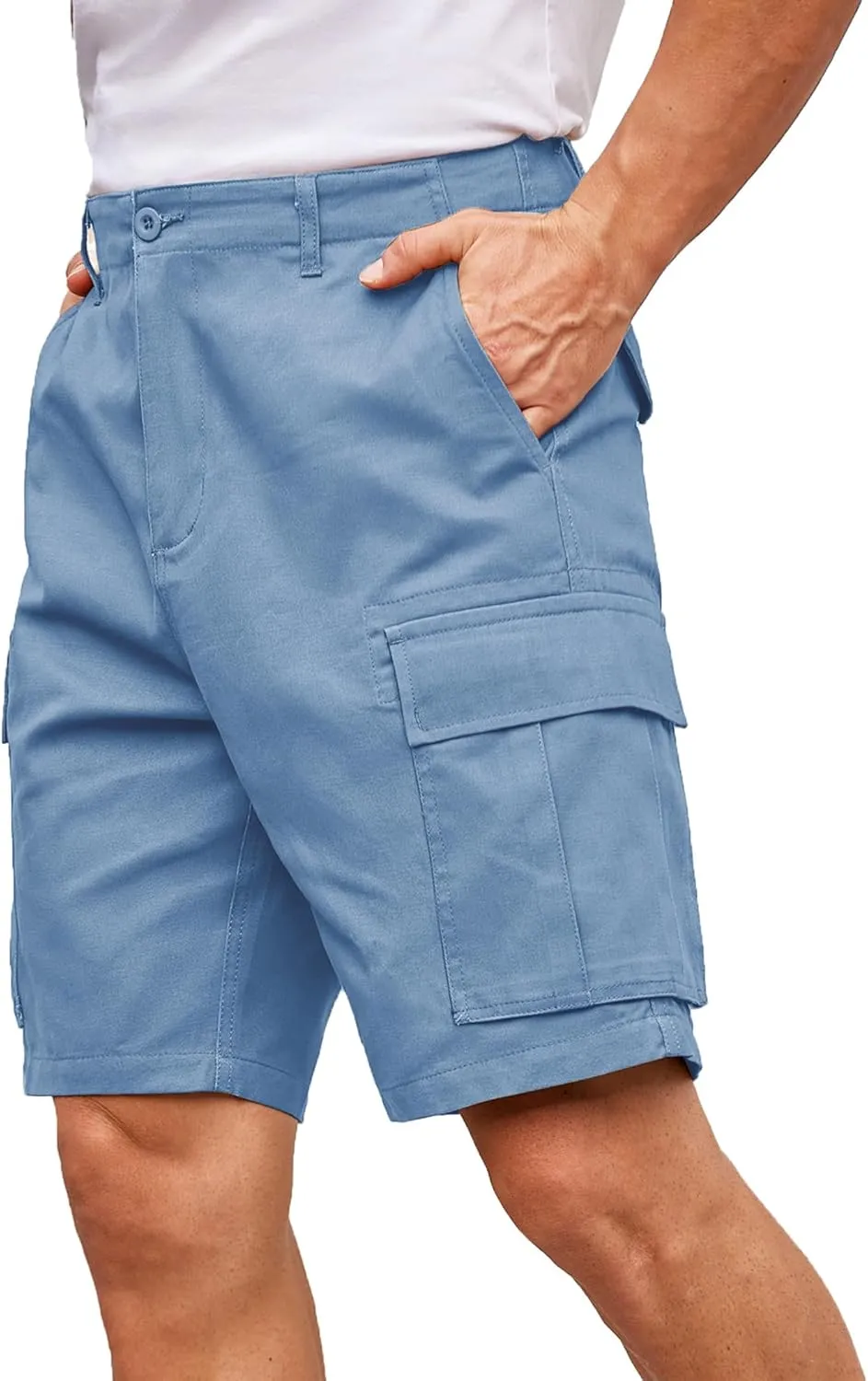COOFANDY Men's Cargo Shorts Relaxed Fit Cotton Casual Shorts Stretch Outdoor Hiking Work Short with Multi Pockets
