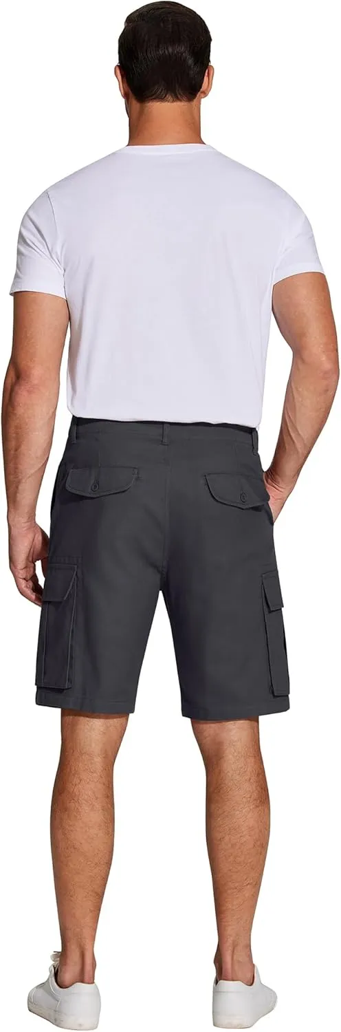 COOFANDY Men's Cargo Shorts Relaxed Fit Cotton Casual Shorts Stretch Outdoor Hiking Work Short with Multi Pockets
