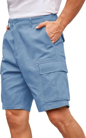 COOFANDY Men's Cargo Shorts Relaxed Fit Cotton Casual Shorts Stretch Outdoor Hiking Work Short with Multi Pockets