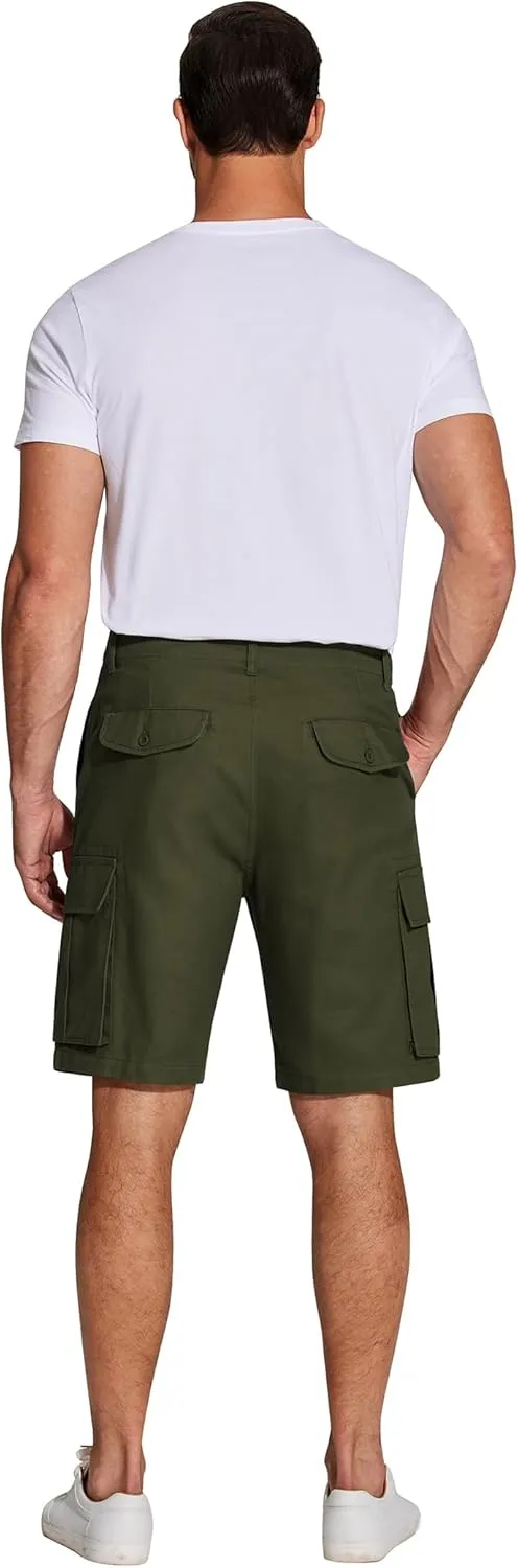 COOFANDY Men's Cargo Shorts Relaxed Fit Cotton Casual Shorts Stretch Outdoor Hiking Work Short with Multi Pockets