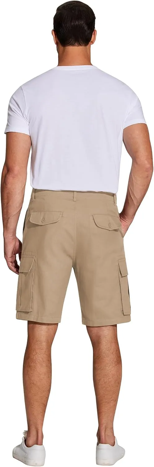 COOFANDY Men's Cargo Shorts Relaxed Fit Cotton Casual Shorts Stretch Outdoor Hiking Work Short with Multi Pockets