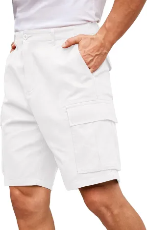 COOFANDY Men's Cargo Shorts Relaxed Fit Cotton Casual Shorts Stretch Outdoor Hiking Work Short with Multi Pockets