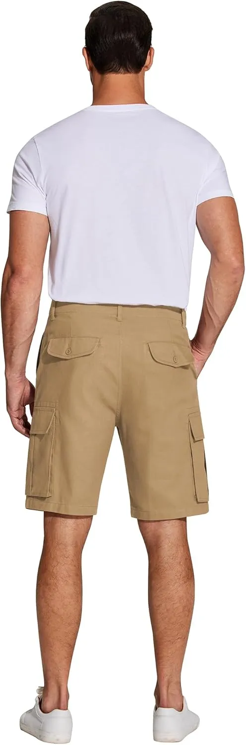 COOFANDY Men's Cargo Shorts Relaxed Fit Cotton Casual Shorts Stretch Outdoor Hiking Work Short with Multi Pockets