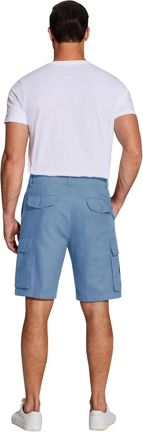 COOFANDY Men's Cargo Shorts Relaxed Fit Cotton Casual Shorts Stretch Outdoor Hiking Work Short with Multi Pockets