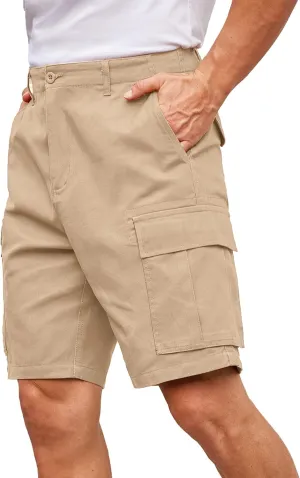 COOFANDY Men's Cargo Shorts Relaxed Fit Cotton Casual Shorts Stretch Outdoor Hiking Work Short with Multi Pockets