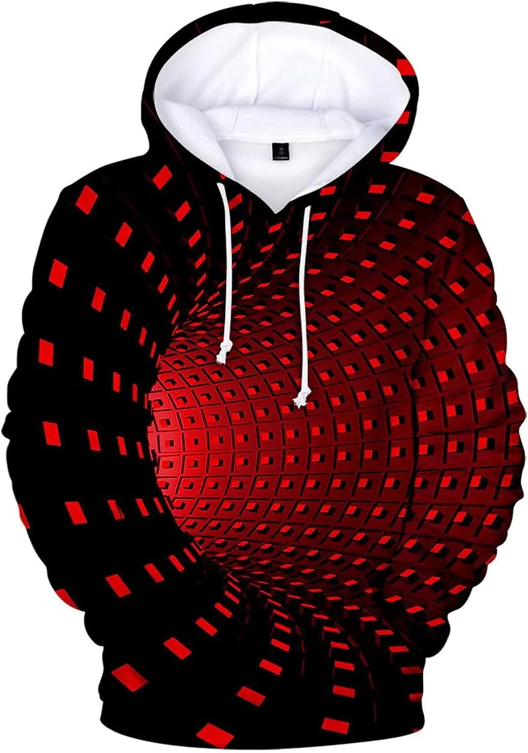 Cool Hoodies for Men 3D Printing Creative Round Neck Casual Long Shirts Top Blouse Mens Hoodies Pullover