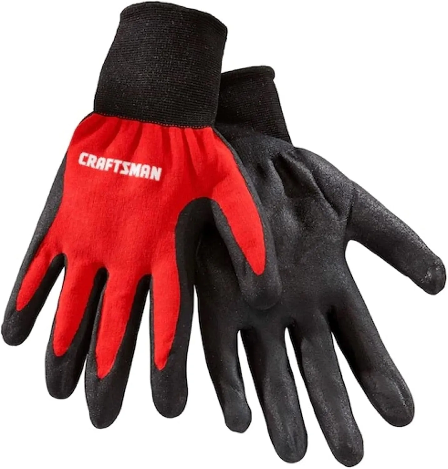 Craftsman Work Gloves, Nitrile dipped Nylon, Breathable, Stretch-fit Cuff (6-Pair Pack)