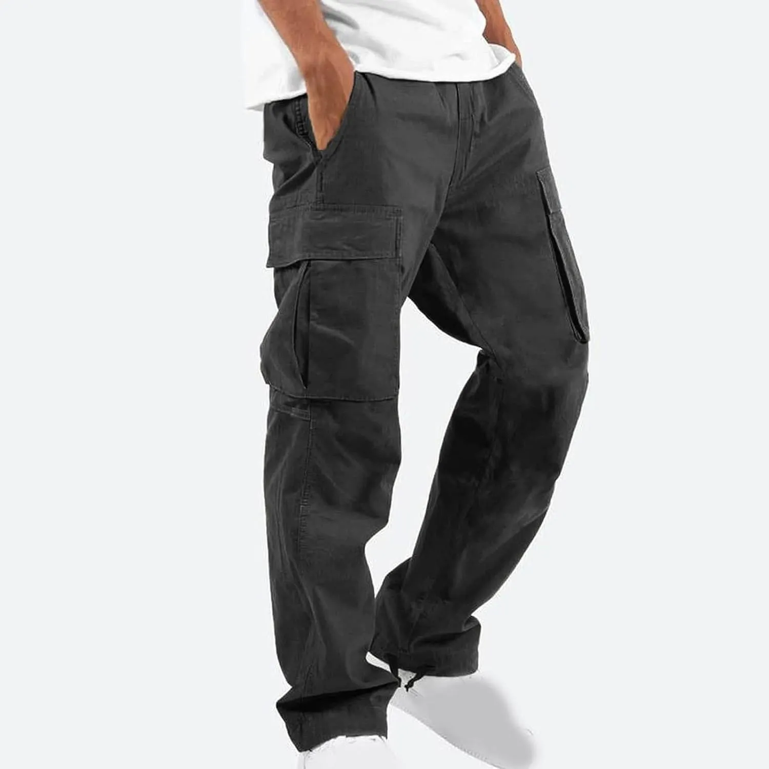 Dgoopd Cargo Pants for Men Big and Tall Ripstop Pants Outdoor Hiking Cargo Pants Lightweight Tactical Work Pants Joggers