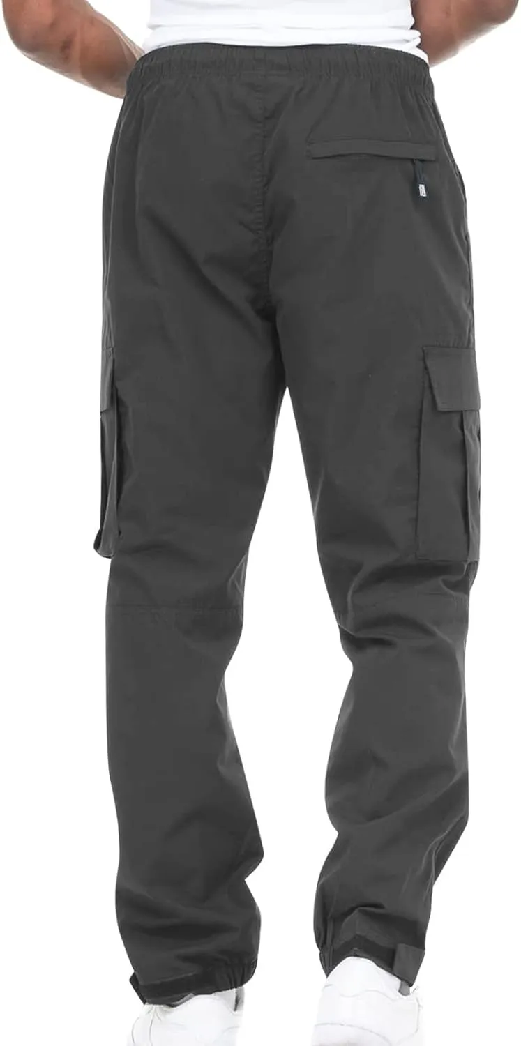 Dgoopd Cargo Pants for Men Stretch Hiking Pants Lightweight Tactical Pant Straight Leg Cargo Joggers Pants Outdoor Work Pants