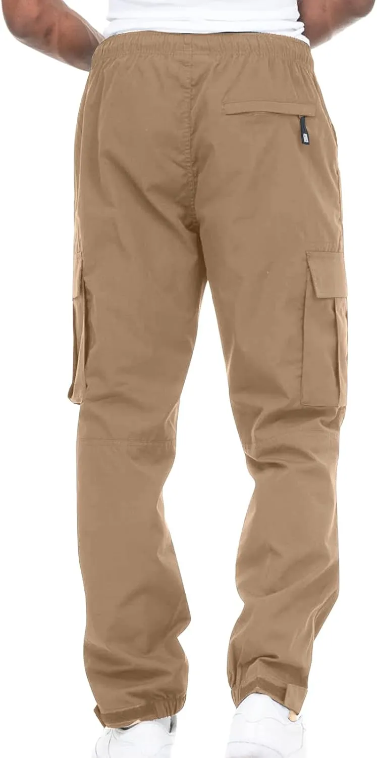Dgoopd Cargo Pants for Men Stretch Hiking Pants Lightweight Tactical Pant Straight Leg Cargo Joggers Pants Outdoor Work Pants