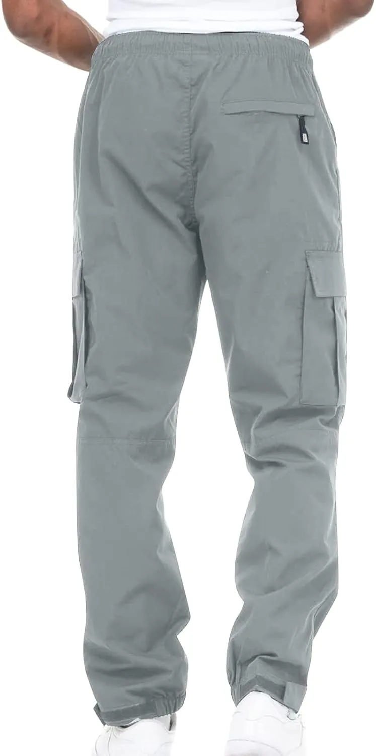Dgoopd Cargo Pants for Men Stretch Hiking Pants Lightweight Tactical Pant Straight Leg Cargo Joggers Pants Outdoor Work Pants