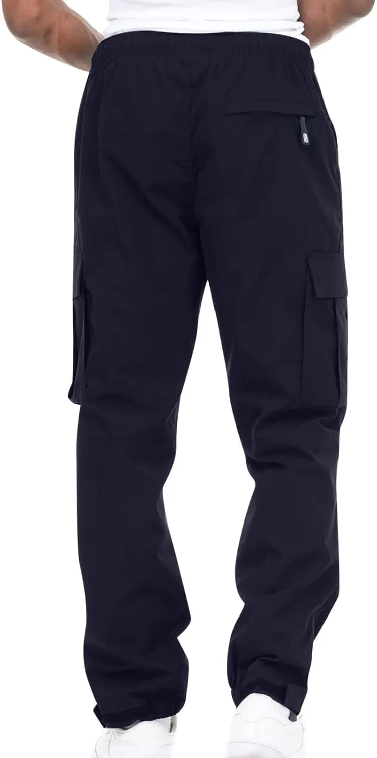 Dgoopd Cargo Pants for Men Stretch Hiking Pants Lightweight Tactical Pant Straight Leg Cargo Joggers Pants Outdoor Work Pants