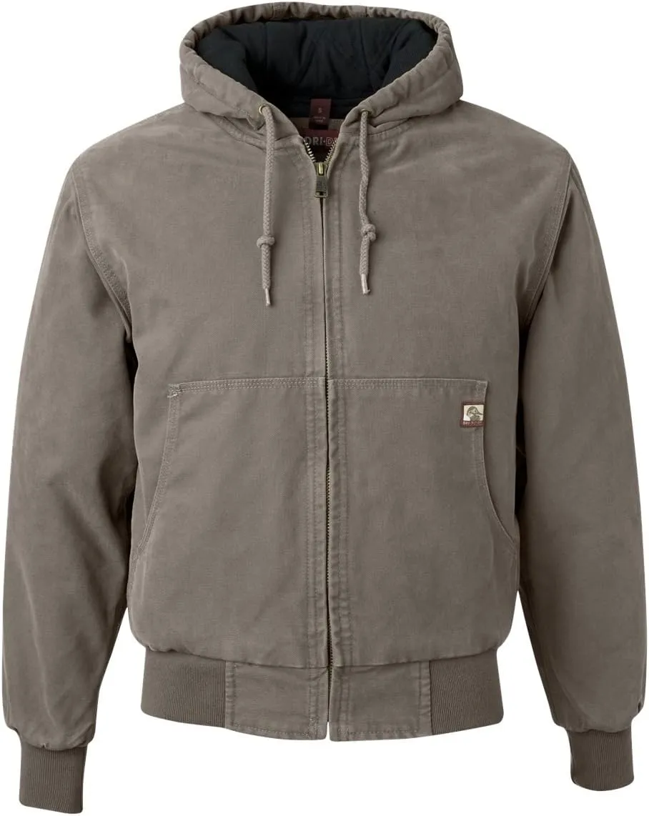 DRI Duck Men's 5020 / 5020T Cheyenne Hooded Boulder Cloth™ Zip Up Work Wear Jacket with Tricot Quilt Lining