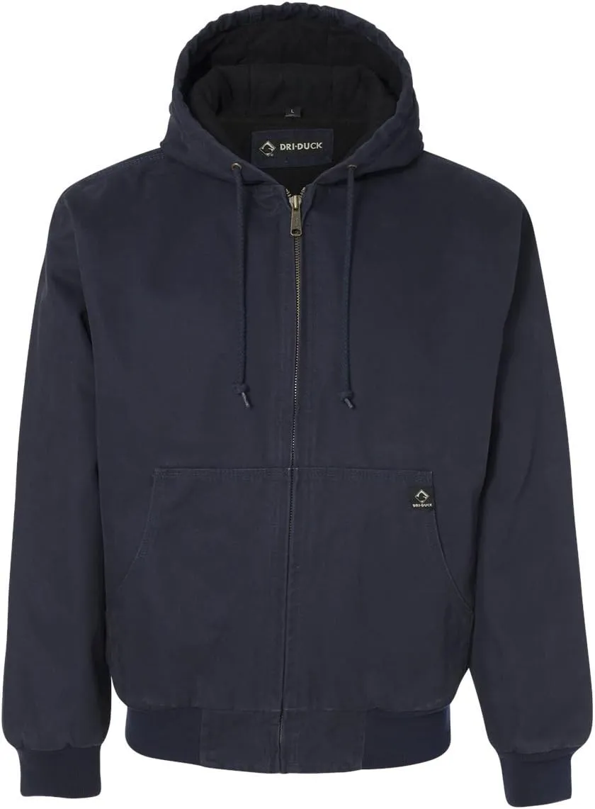 DRI Duck Men's 5020 / 5020T Cheyenne Hooded Boulder Cloth™ Zip Up Work Wear Jacket with Tricot Quilt Lining