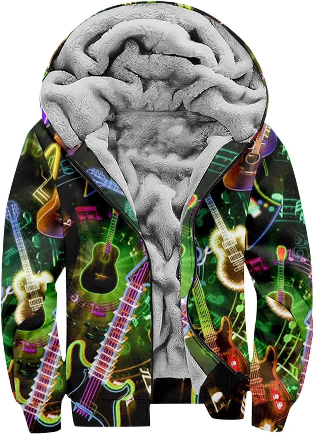 DuDubaby Plus Size Hoodie for Men Personalized Casual Printing Long Sleeve Zipper Sweater Thick Cotton Suit Winter
