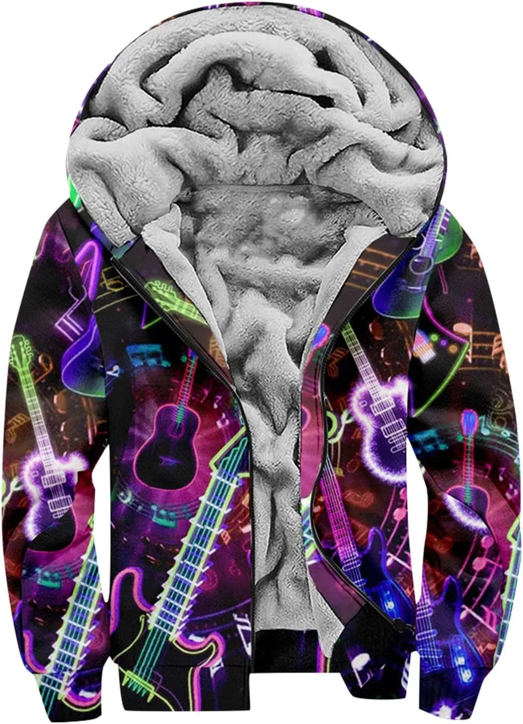 DuDubaby Plus Size Hoodie for Men Personalized Casual Printing Long Sleeve Zipper Sweater Thick Cotton Suit Winter