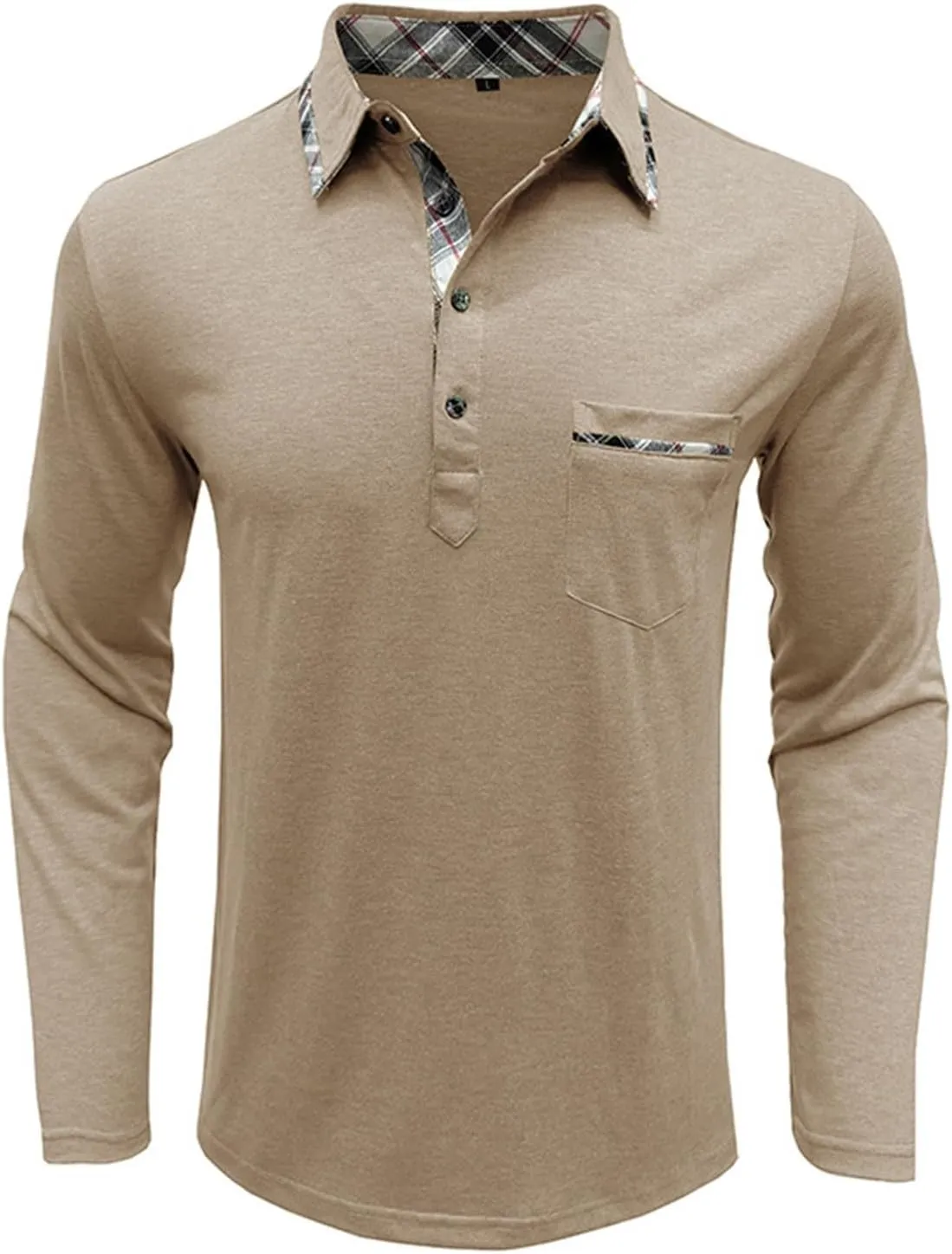 Golf Shirts for Men Long Sleeve Regular Fit Casual Golf Shirt Classic Athletic Quick Dry Performance Collared T-Shirts
