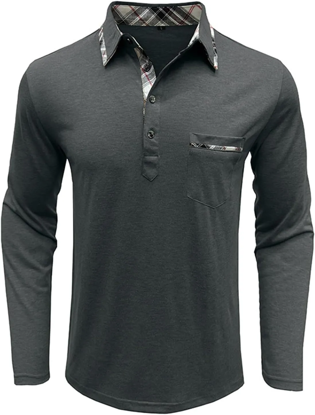 Golf Shirts for Men Long Sleeve Regular Fit Casual Golf Shirt Classic Athletic Quick Dry Performance Collared T-Shirts