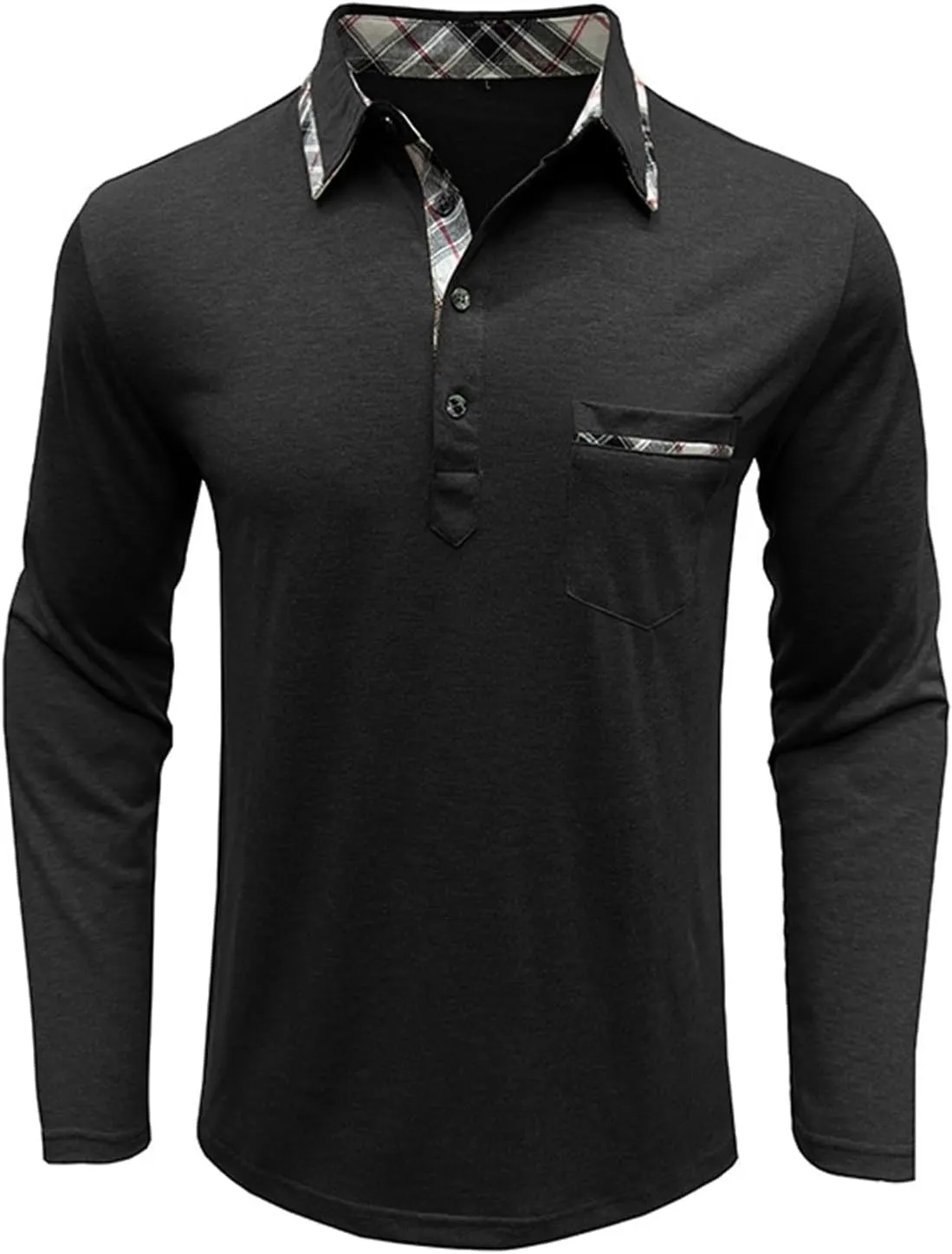 Golf Shirts for Men Long Sleeve Regular Fit Casual Golf Shirt Classic Athletic Quick Dry Performance Collared T-Shirts