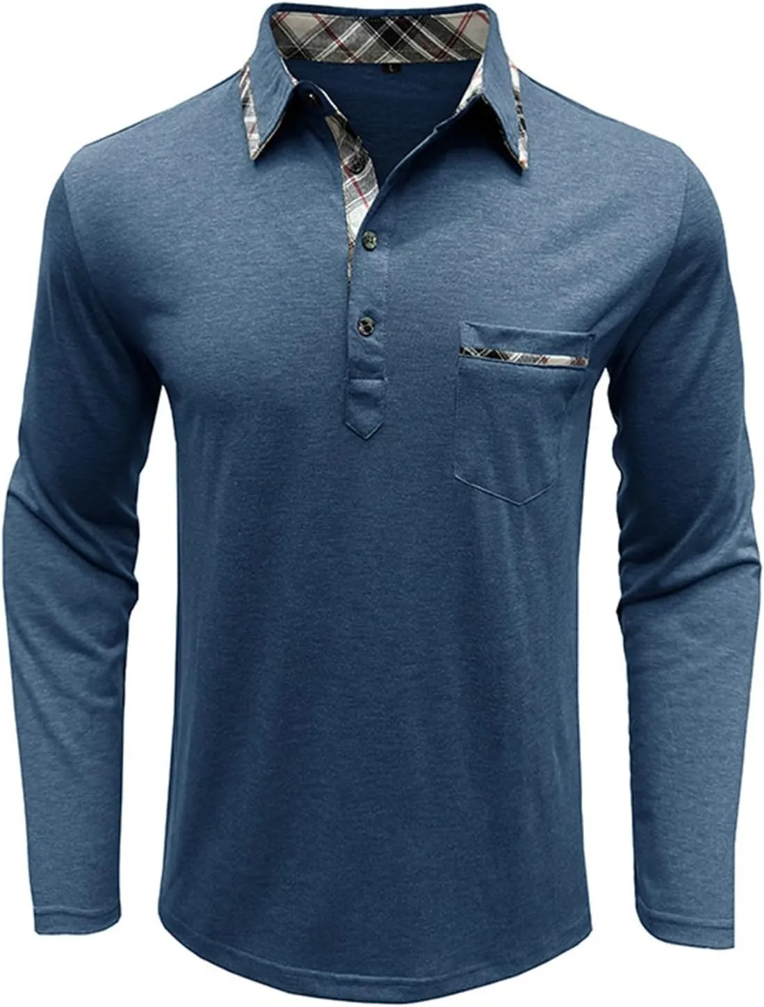 Golf Shirts for Men Long Sleeve Regular Fit Casual Golf Shirt Classic Athletic Quick Dry Performance Collared T-Shirts