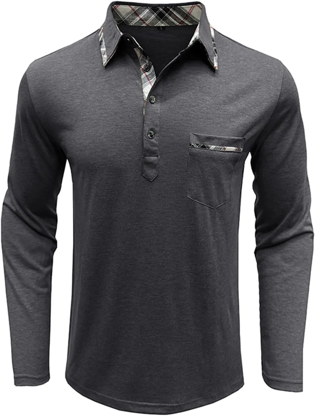 Golf Shirts for Men Long Sleeve Regular Fit Casual Golf Shirt Classic Athletic Quick Dry Performance Collared T-Shirts