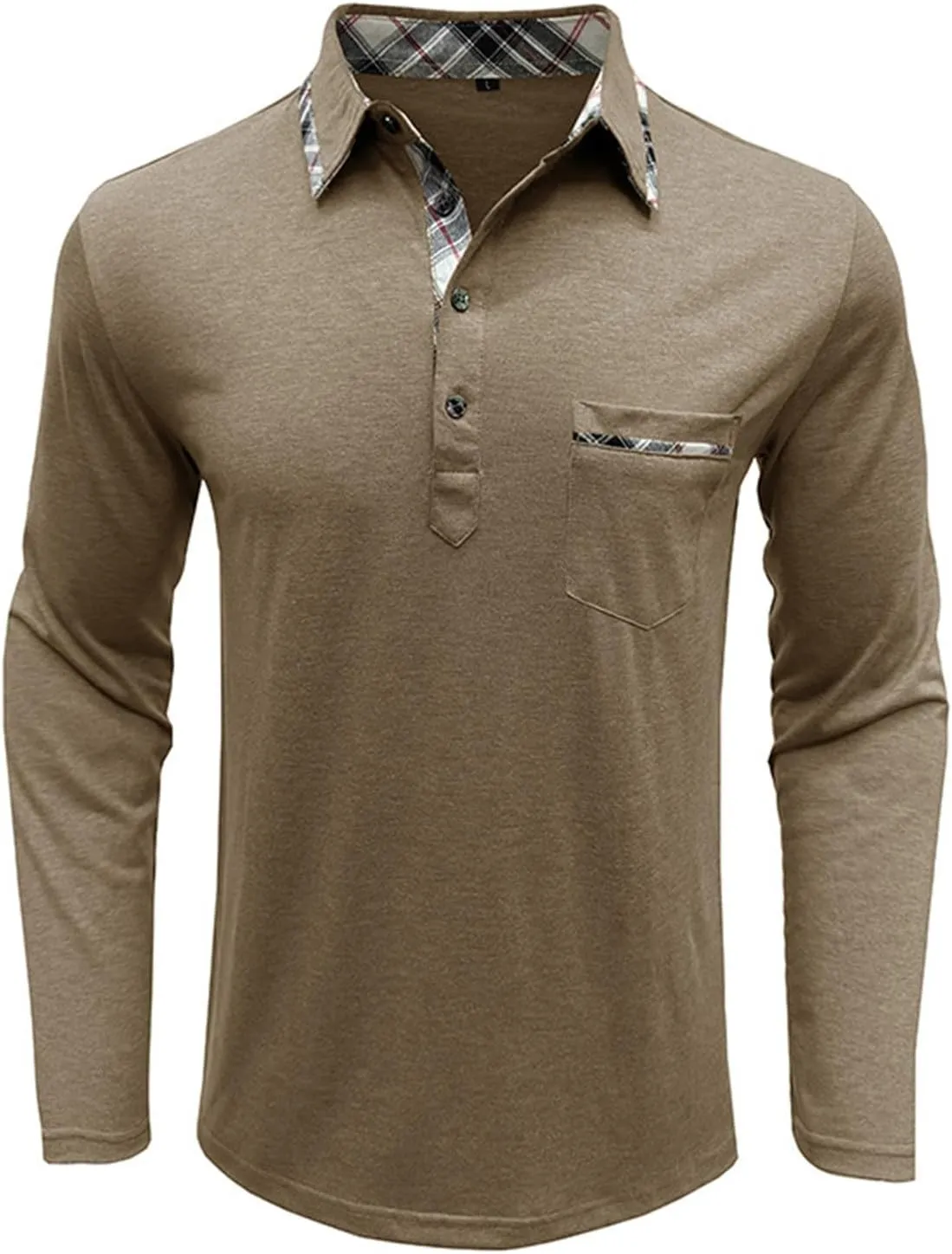 Golf Shirts for Men Long Sleeve Regular Fit Casual Golf Shirt Classic Athletic Quick Dry Performance Collared T-Shirts