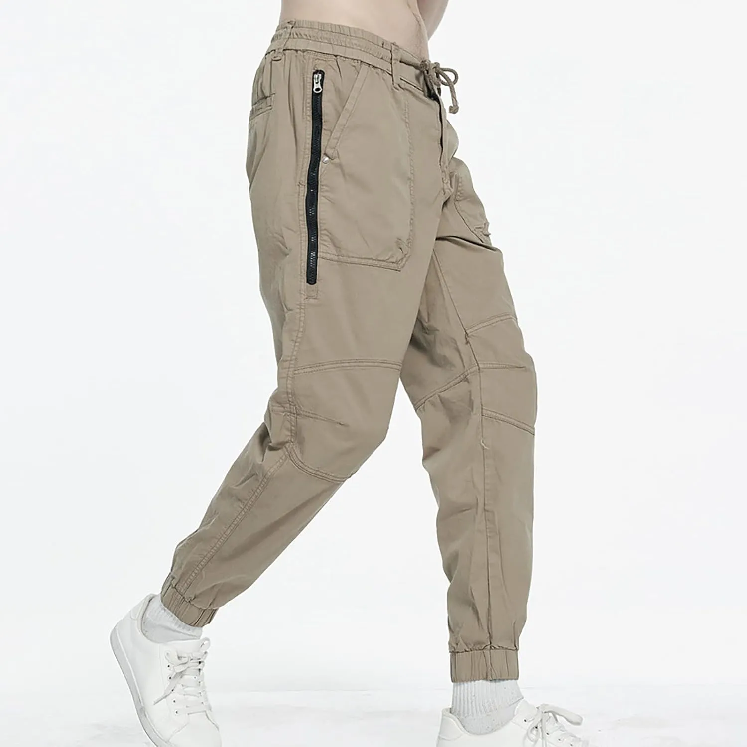 Hiking Pants Men Baggy Cargo Work Pants Cargo Overalls for Men Men's Flex Waist Outdoor Cargo Pant 30 X 34 Men's