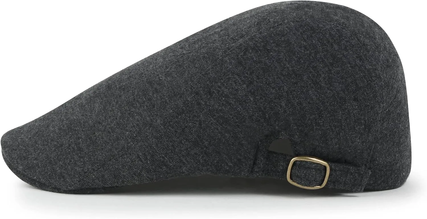 ililily Soft Cotton Newsboy Flat Cap Ivy Stretch-fit Driver Hunting Hat